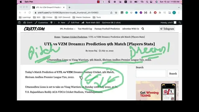 Video thumbnail for UTL vs VZM Dream11 Prediction | UTL vs VZM Dream11 Team | UTL vs VZM Playing 11 9th Match APL