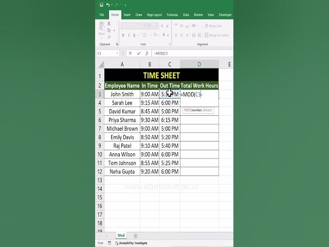 Video thumbnail for Excel Magic: Total Hours Formula Explained #excel #excelforbeginners #exceltips #exceltutorial