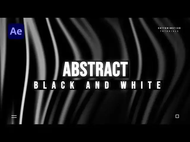 'Video thumbnail for Design an Abstract Black and White Motion Background in After Effects Tutorial'