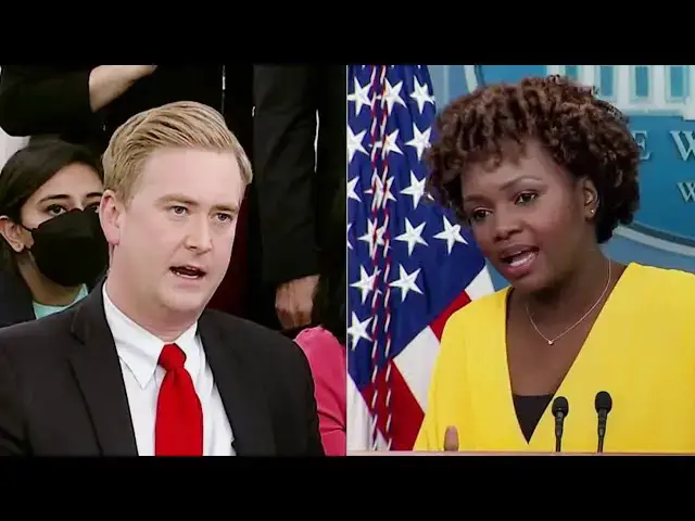 Video thumbnail for Karine Jean-Pierre Goes Berserk - Peter Doocy Destroyed Her