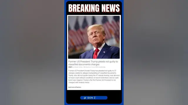 Video thumbnail for News Bulletin | Donald Trump Pleads Not Guilty in Historic Court Hearing | #shorts #news