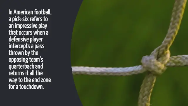 Video thumbnail for What Is A Pick Six In American Football