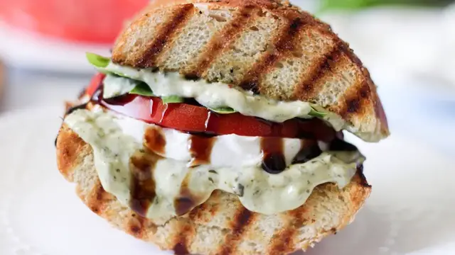 'Video thumbnail for Grilled Caprese Sandwich Recipe'