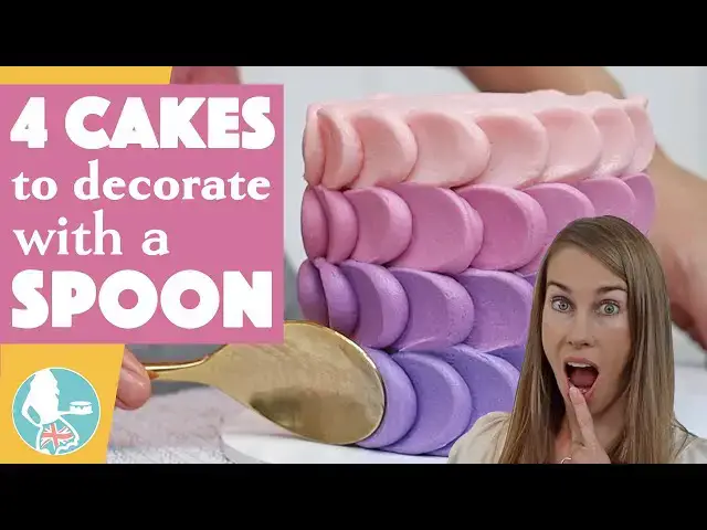 'Video thumbnail for 4 Ways to Decorate a Cake with a Spoon'