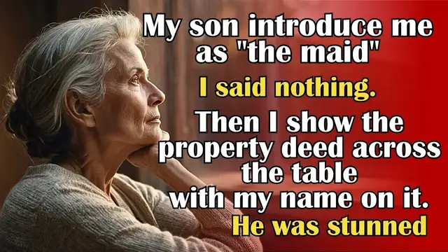 'Video thumbnail for My Son Introduced Me as 'The Maid'... But He Didn’t Know I Owned the House | Reddit Stoy USA'