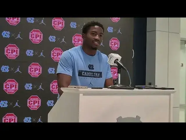 'Video thumbnail for Press conference with defensive tackle CJ Mims and running back Benjamin Hall #UNC'