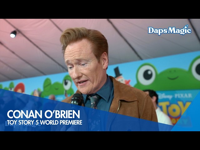 Video thumbnail for Conan O'Brien at Toy Story 5 World Premiere