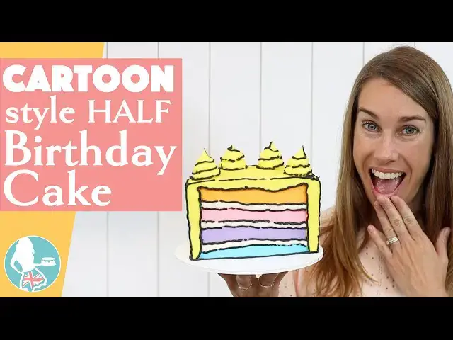'Video thumbnail for Cartoon Style Half Birthday Cake'