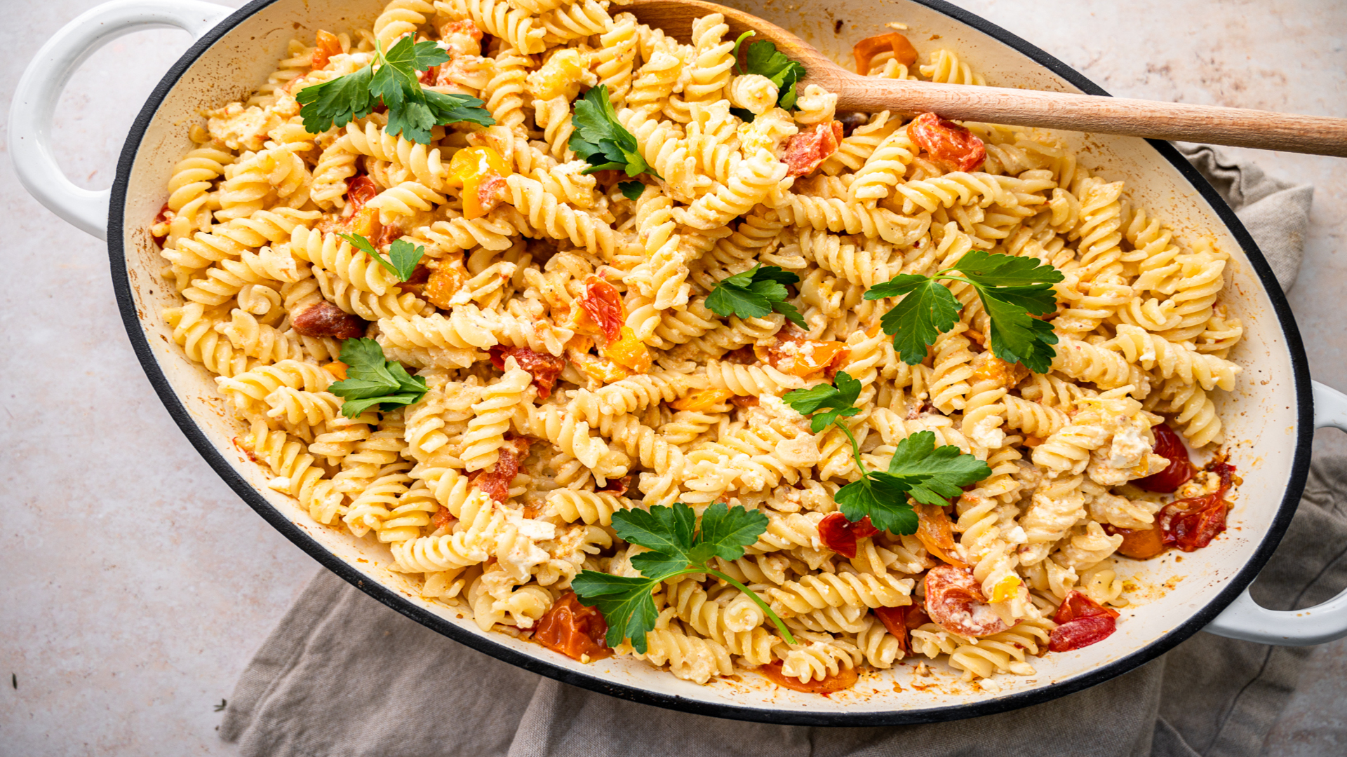 Video thumbnail for TikTok-Inspired Feta Pasta Recipe