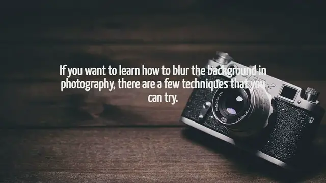 Video thumbnail for Photography How To Blur Background
