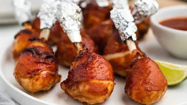 'Video thumbnail for BBQ Chicken Lollipops Recipe'