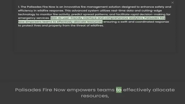 Video thumbnail for efficiency in wildfire response. This advanced system utilizes real-time data and cutting-edge technology to monitor fire activity, predict spread patterns, and facilitate rapid decision-making for emergency services. With its user-friend