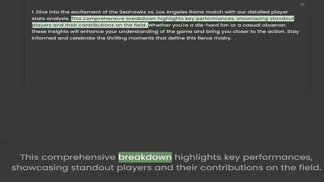 Video thumbnail for stats analysis. This comprehensive breakdown highlights key performances, showcasing standout players and their contributions on the field. Whether you're a die-hard fan or a casual observer, these insights will enhance your understanding