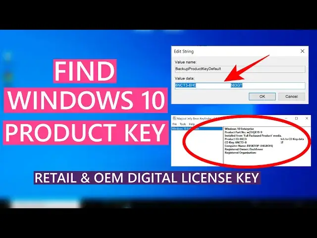 Video thumbnail for How To Find Windows 10 Product Key | Retail & OEM Digital License Key
