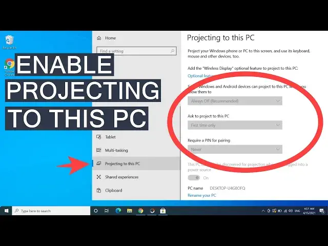 'Video thumbnail for Fix "Projecting To This PC" Option Disabled / Greyed Out In Windows 10'