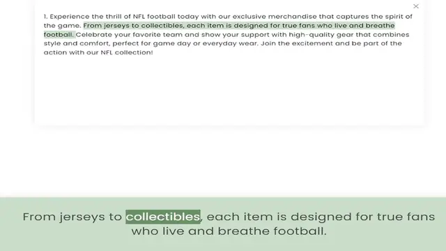 Video thumbnail for the game. From jerseys to collectibles, each item is designed for true fans who live and breathe football. Celebrate your favorite team and show your support with high-quality gear that combines style and comfort, perfect for game day or