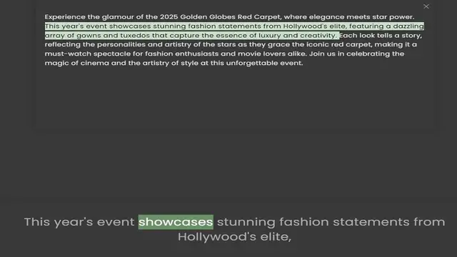 Video thumbnail for This year's event showcases stunning fashion statements from Hollywood's elite, featuring a dazzling array of gowns and tuxedos that capture the essence of luxury and creativity. Each look tells a story, reflecting the personalities and a