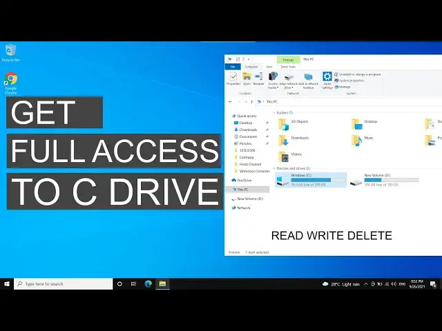 Video thumbnail for How To Gain Full Permissions to the C Drive in Windows 10