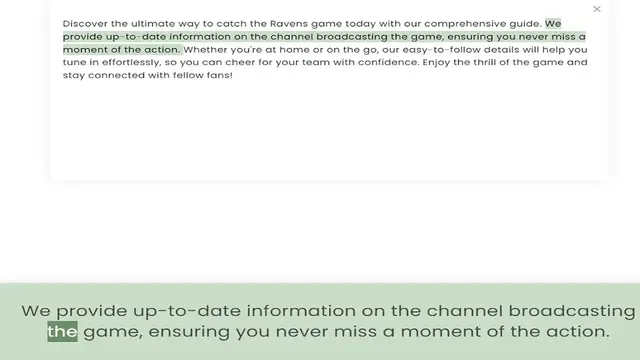 Video thumbnail for provide up-to-date information on the channel broadcasting the game, ensuring you never miss a moment of the action. Whether you're at home or on the go, our easy-to-follow details will help you tune in effortlessly, so you can cheer for