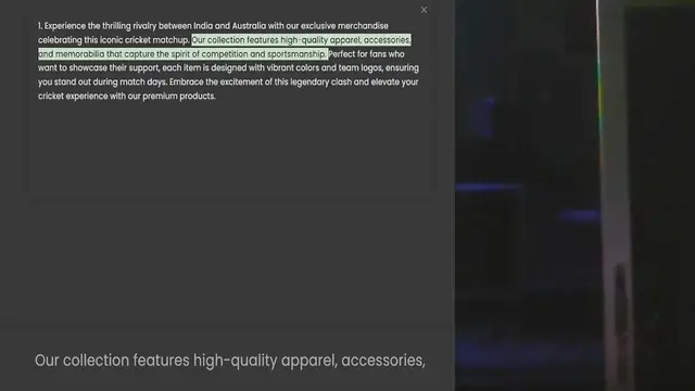 Video thumbnail for celebrating this iconic cricket matchup. Our collection features high-quality apparel, accessories, and memorabilia that capture the spirit of competition and sportsmanship. Perfect for fans who want to showcase their support, each item i