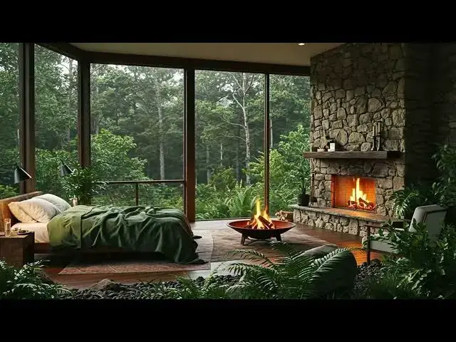 'Video thumbnail for Sleeping and Relaxing inside Lovely Bedroom with Raining sound'