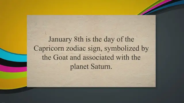 'Video thumbnail for January 8 Zodiac Sign : Capricorn'