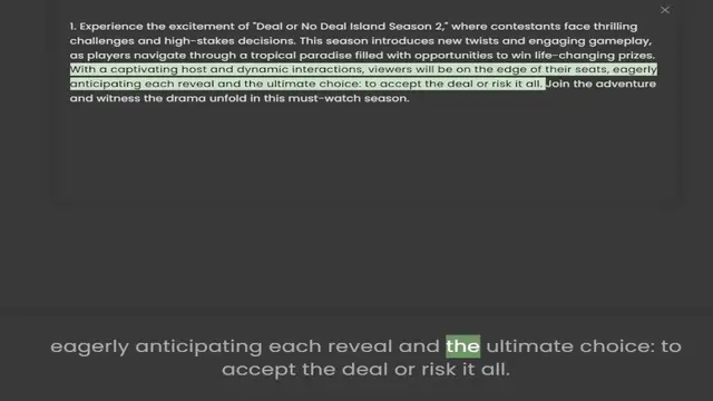 Video thumbnail for challenges and high-stakes decisions. This season introduces new twists and engaging gameplay, as players navigate through a tropical paradise filled with opportunities to win life-changing prizes. With a captivating host and dynamic inte