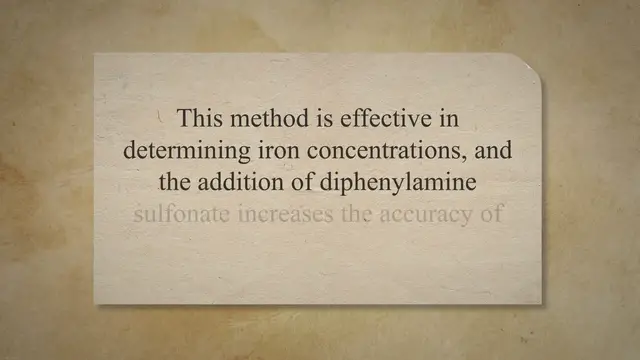 Video thumbnail for Diphenylamine Sulfonate for the Determination of Iron with K2Cr2O7