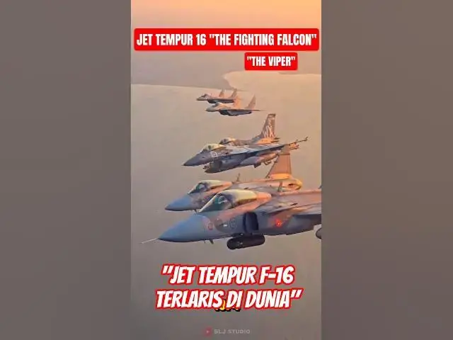 'Video thumbnail for F-16 "THE FIGHTING FALCON" & "VIPER", JET TEMPUR TERLARIS DIDUNIA! #aircraft #f16 #f16fighterjet'