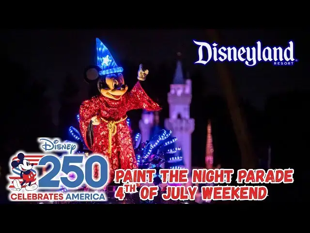Video thumbnail for Paint the Night Parade | Disney Celebrates America 250 | Disneyland Resort 4K 🇺🇸✨🎨