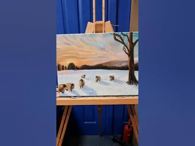 Video thumbnail for Winter Christmas Painting #art