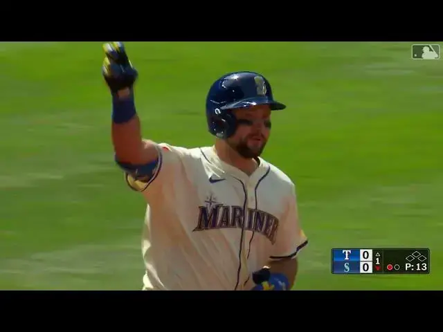'Video thumbnail for Cal Raleigh HAMMERS a Two-Run Home Run! | 5th HR of 2025 | Seattle Mariners | 04/13/2025'