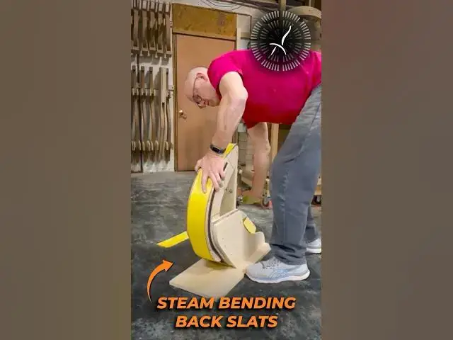 Video thumbnail for Steam bent chair slats in two planes.