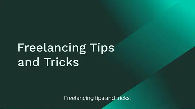 'Video thumbnail for Freelancing Tips and Tricks'