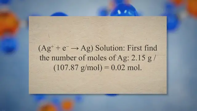 Video thumbnail for Sample problems electrolytic cells