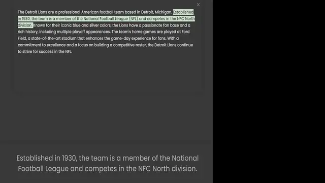 Video thumbnail for in 1930, the team is a member of the National Football League (NFL) and competes in the NFC North division. Known for their iconic blue and silver colors, the Lions have a passionate fan base and a rich history, including multiple playoff