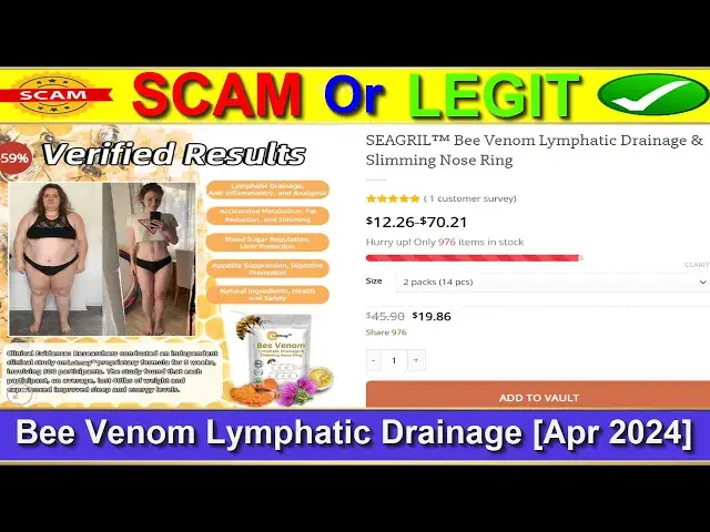 Video thumbnail for Bee Venom Lymphatic Drainage Reviews (April 2024) - Is This An Original Product? Find Out! |