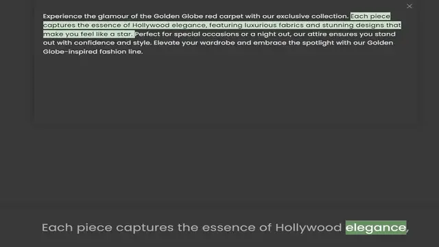 Video thumbnail for captures the essence of Hollywood elegance, featuring luxurious fabrics and stunning designs that make you feel like a star. Perfect for special occasions or a night out, our attire ensures you stand out with confidence and style. Elevate