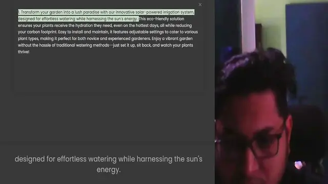 Video thumbnail for 1. Transform your garden into a lush paradise with our innovative solar-powered irrigation system, designed for effortless watering while harnessing the sun's energy. This eco-friendly solution ensures your plants receive the hydration th