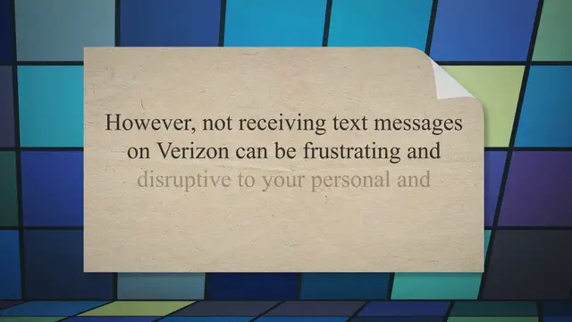 'Video thumbnail for Troubleshooting Guide for Not Receiving Text Messages on Verizon'