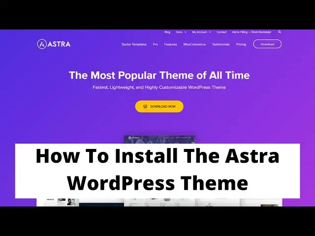 Video thumbnail for How To Install The Astra Theme To WordPress