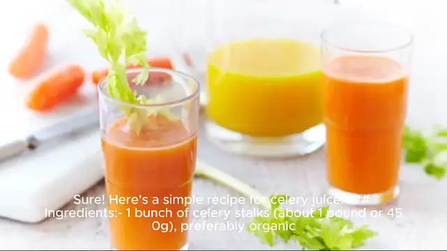 Video thumbnail for celery juice recipe