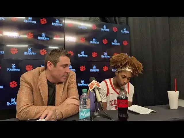 'Video thumbnail for Clemson coach Shawn Poppie and player Loyal McQueen after loss to #UNC.'