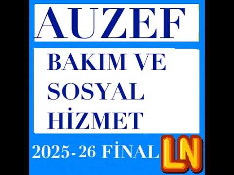 Video thumbnail for Bakım ve Sosyal Hizmet 2025-2026 Final Soruları