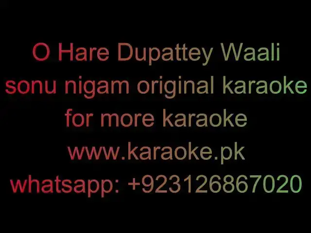 Video thumbnail for O Hare Dupatte Wali original karaoke