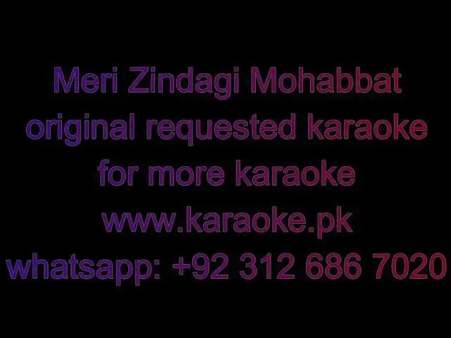 Video thumbnail for Meri Zindagi Mohabbat original karaoke