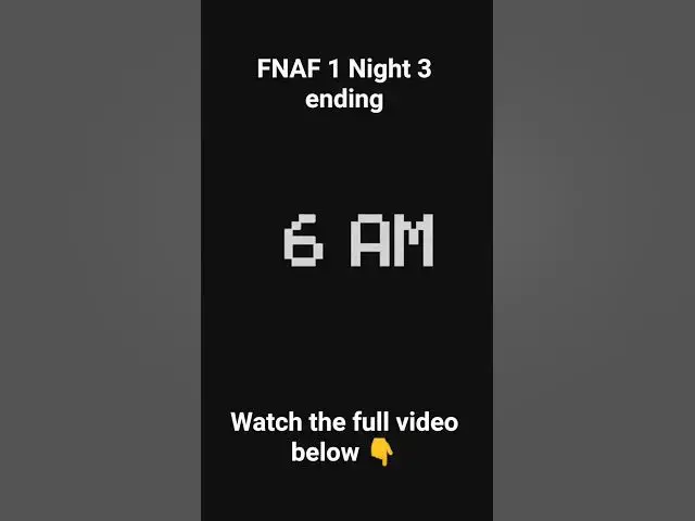 Video thumbnail for FNAF 1 Night 3 ending #fnaf #fnaf1