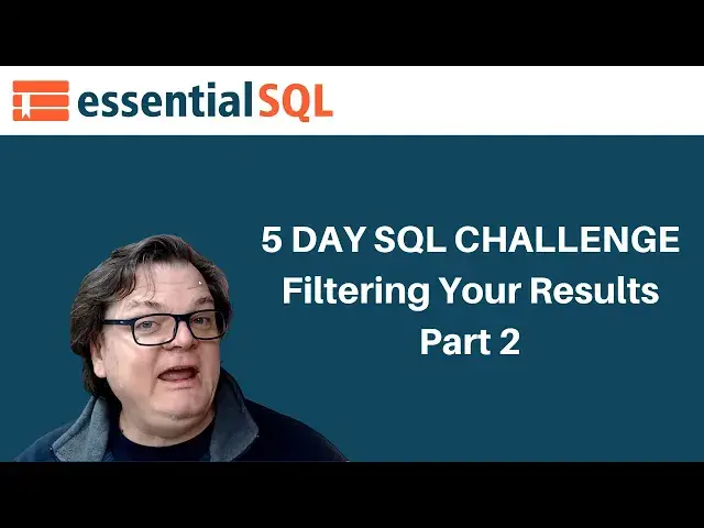 Video thumbnail for Use SQL Where to Filter Results Part 2 - Essential SQL Challenge – Interactive Tutorial