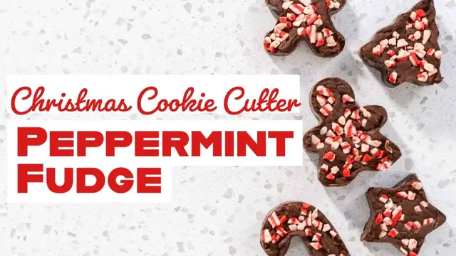 'Video thumbnail for Christmas Cookie Cutter Peppermint Fudge'