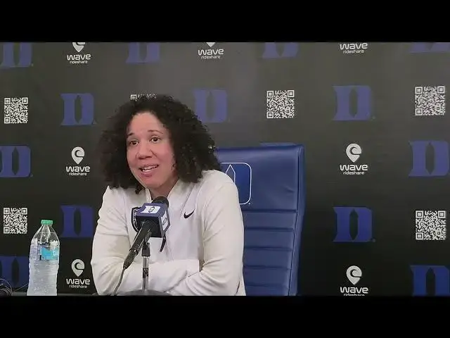 'Video thumbnail for Duke's Reigan Richardson and Kara Lawson after victory over #UNC on senior night.'